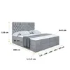 A diagram of a bed with dimensions indicated. Produktbild-Vorschau