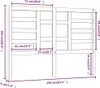 vidaXL Kopfteil Grau 156 x 4 x 104 cm Massivholz Kiefer Produktbild-Vorschau 6