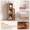 COSTWAY Schmaler Badezimmerschrank aus Holz, Nischenschrank Produktbild-Vorschau 5
