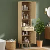 Flieks Badezimmer-Hochschrank mit Rattan-Schranktüren, Produktbild-Vorschau 3