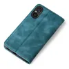 A teal flip-style phone case is shown on a white background. Produktbild-Vorschau