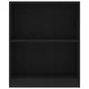 Boekenkast 60x24x76 cm bewerkt hout zwart Productafbeelding-voorbeeld 8