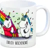 Honeycorns Kaffeebecher mit Einhorn Wochenende Motiv Tasse Produktbild-Vorschau 1