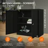 ML-Design Aktenschrank abschließbar, 90x40x90 cm Schwarz, Produktbild-Vorschau 2