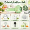 Elektrischer Gemüseschneider kabellos, 4-in-1 Mini Produktbild-Vorschau 7