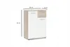 Kommode  - mit 2 Tür - mit Schublade -  60 x 85 x 35 cm Produktbild-Vorschau 3