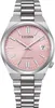 A studio shot of a Citizen watch with a pink dial and silver band. Produktbild-Vorschau