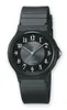 A black Casio watch with a black dial and silver hands, displayed on a white background. Produktbild-Vorschau