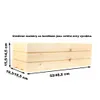 Drevená truhlica z masívneho dreva - prírodná 50 cm Náhľad obrázku produktu 3