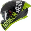 Broken Head BeProud Pro Sport Integralhelm Grün Mit Klarem Produktbild-Vorschau 1