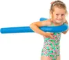 A young girl in a swimsuit holds a blue pool noodle. Produktbild-Vorschau