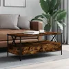 vidaXL Konferenční stolek Smoked Oak 100x51x45 cm Dřevěné Náhled obrázku produktu 2