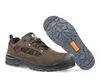 A pair of brown work shoes and their sole are shown against a white background. Produktbild-Vorschau