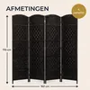IvoQ Kamerscherm Zwart – Roomdivider – 4 Panelen – 170 x Productafbeelding-voorbeeld 2