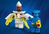Two LEGO minifigures, Storm and Beast from X-Men, are displayed against a blue, textured background. Produktbild-Vorschau