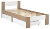 Holzbett 90x200 mit 2 Bettkästen Bett Eiche Braun Weiß Holz Náhled obrázku produktu 13