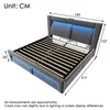 Letto imbottito idraulico Flieks 140x200 cm con porte di Anteprima dell’immagine prodotto 4