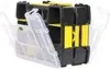 A black and yellow organizer box with a clear lid open. Anteprima dell’immagine prodotto