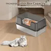 Katzentoilette Katzenklo Edelstahl xxl, Halb-Offen Produktbild-Vorschau 6