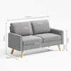 Sofa BEALIFE, 147x72x85 cm, dwuosobowa, z drewnianymi Podgląd zdjęcia produktu 4