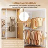 COSTWAY Teleskop-Kleiderständer Metall höhenverstellbar, Produktbild-Vorschau 5