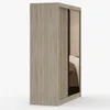 A side view of a wardrobe with sliding doors, one of which is mirrored. Náhled obrázku produktu