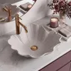 Rea Umywalka Nablatowa Flower Beige Podgląd zdjęcia produktu 5