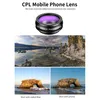 A collage showing a mobile phone lens and example photos taken with and without the lens. Náhľad obrázku produktu
