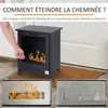 HOMCOM Cheminée bioéthanol sur Pieds brûleur 0,9 L, 3h de Voir les images du produit 4