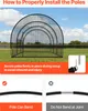 VEVOR Baseballová klec (půlkruhová) Síť 10058x3660x3000 mm, Náhled obrázku produktu 5
