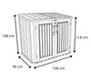 Lifetime Phil Kunststoff Mülltonnenbox 2x240 L| Grau Produktbild-Vorschau 9