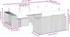 vidaXL 11-tlg. Garten-Sofagarnitur mit Kissen Beige Poly Produktbild-Vorschau 8