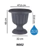 Sierliche taupe Blumentopf auf Fuß für innen und außen, Produktbild-Vorschau 9