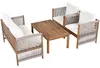 Loungeset Gartenmöbel Set 4-teilig aus Akazienholz & Produktbild-Vorschau 8