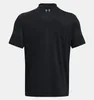 The back view of a black short-sleeved polo shirt. Anteprima dell’immagine prodotto