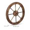 Relaxdays Wagenrad Holz, 3er Set, Deko für Garten, Produktbild-Vorschau 4