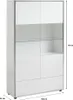 Kenan vitrine 2 portes, 1 tiroir laqué blanc brillant. Voir les images du produit 7