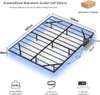 Letto galleggiante 160x200 nero, letto in metallo con LED Anteprima dell’immagine prodotto 5
