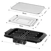 Elektrogrill Tischgrill mit Doppel-Heizelement,2000W Produktbild-Vorschau 2