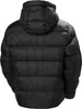 The back view of a black puffy winter jacket. Voir les images du produit