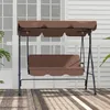 Outsunny Hollywoodschaukel Gartenschaukel 3-Sitzer mit Dach Produktbild-Vorschau 8