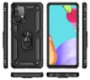Multiple views of a black phone case with a ring holder, including side views and a front view showing a phone screen. Anteprima dell’immagine prodotto