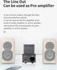 A product shot of audio equipment with descriptive text. Produktbild-Vorschau