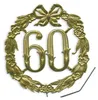 DEMMLER Festliche Zahl 60 gold 13cm mit Draht Produktbild-Vorschau 2