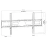 A technical drawing of a TV wall mount with dimensions indicated. Anteprima dell’immagine prodotto