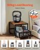 A side table with a kettlebell on top, and various appliances shown in small frames below. Voir les images du produit