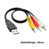 G53 USB 2.0 auf Cinch AV Kabel Adapter – 30 cm Audio Video Produktbild-Vorschau 3