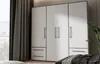 Kleiderschrank Drehtürenschrank weiß - Betonoptik 206 cm 4 Produktbild-Vorschau 2