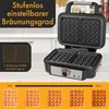 ProfiCook PC-WA 1240 2 Waffel(n) 1000 W Schwarz, Edelstahl Produktbild-Vorschau 7