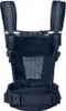 A dark blue baby carrier is shown from the back against a white background. Produktbild-Vorschau
